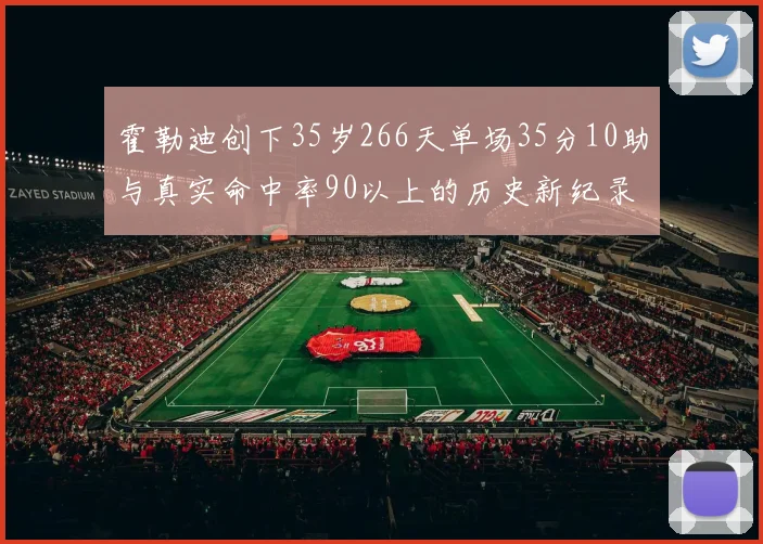 霍勒迪创下35岁266天单场35分10助与真实命中率90以上的历史新纪录
